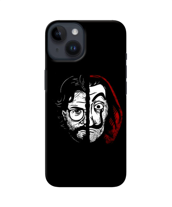 Money Heist Professor Mask Sketch iPhone 14 Back Cover