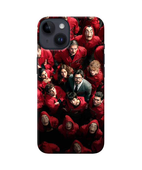 Money Heist Professor with Hostages iPhone 14 Back Cover