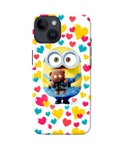 Minion teddy hearts iPhone 14 Back Cover