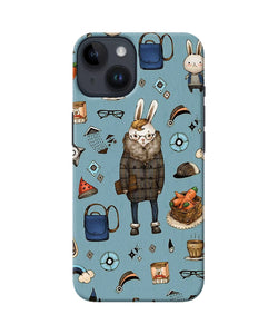 Canvas rabbit print iPhone 14 Back Cover