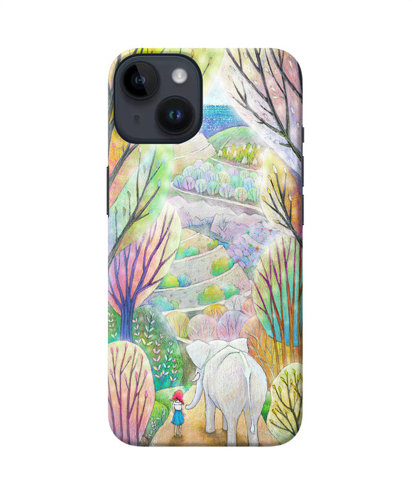 Natual elephant girl iPhone 14 Back Cover