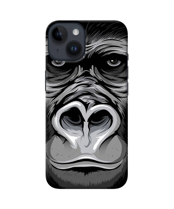 Black chimpanzee iPhone 14 Back Cover