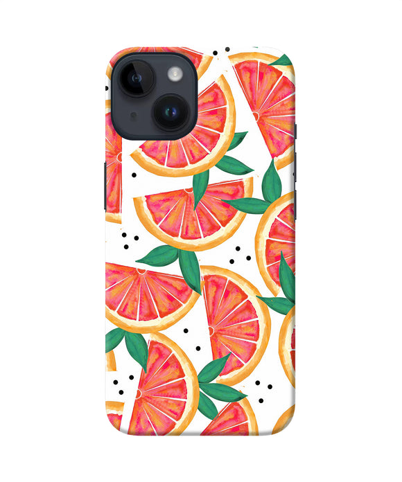 Abstract orange print iPhone 14 Back Cover