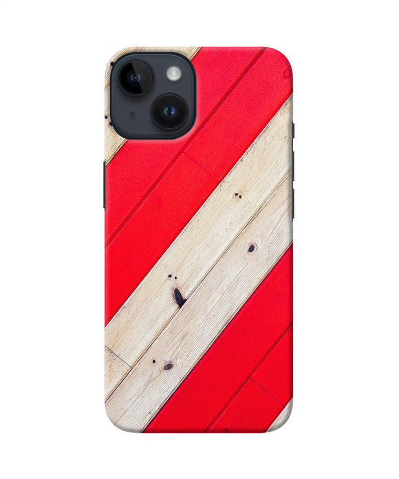 Abstract red brown wooden iPhone 14 Back Cover