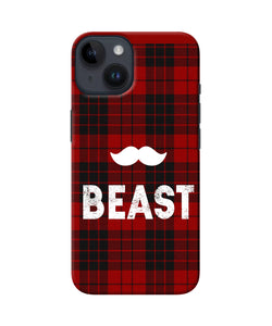 Beast red square iPhone 14 Back Cover