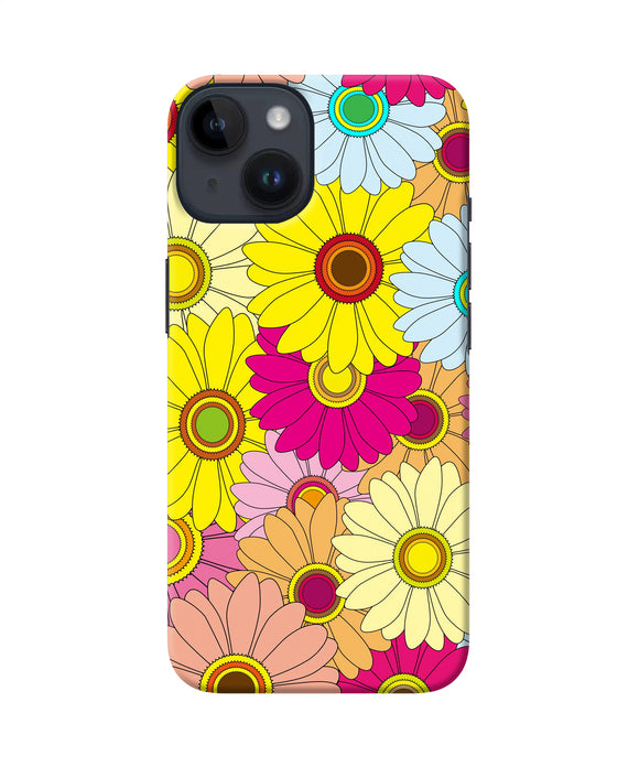 Abstract colorful flowers iPhone 14 Back Cover