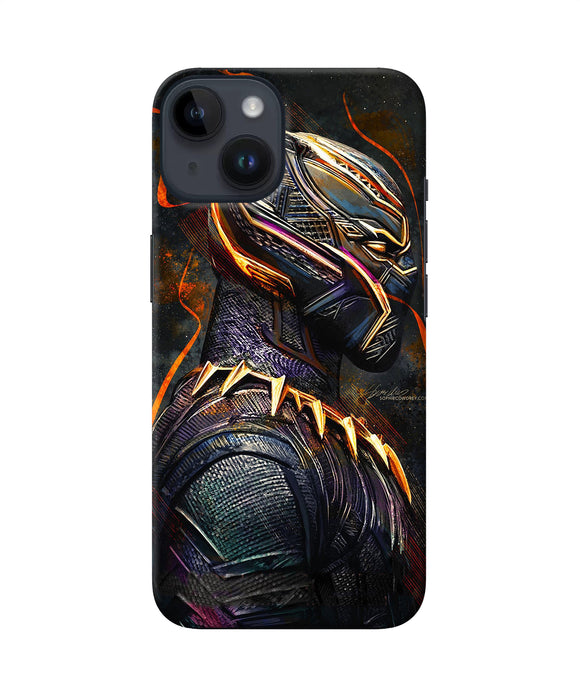 Black panther side face iPhone 14 Back Cover