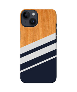 Black and white wooden iPhone 14 Back Cover