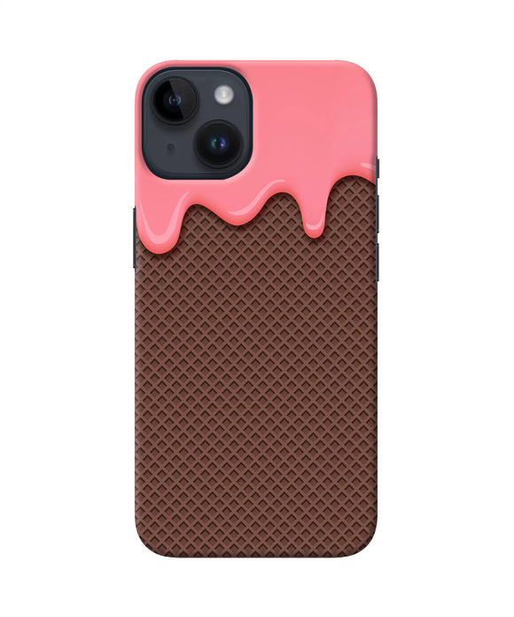 Waffle cream biscuit iPhone 14 Back Cover