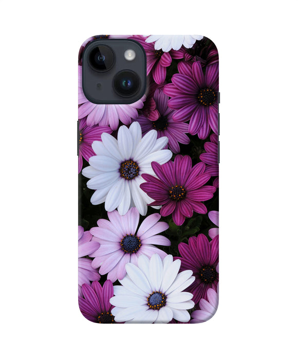 White violet flowers iPhone 14 Back Cover