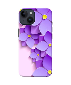 Violet flower craft iPhone 14 Back Cover