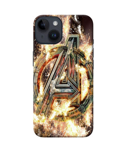 Avengers burning logo iPhone 14 Back Cover