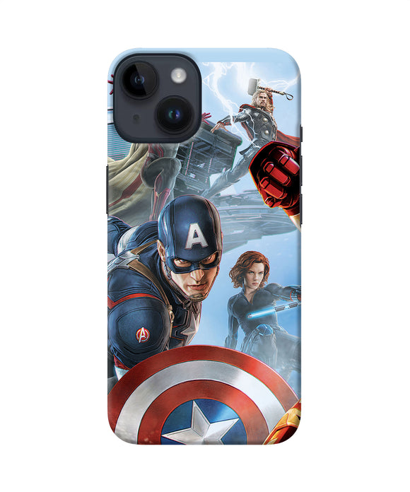 Avengers on the sky iPhone 14 Back Cover