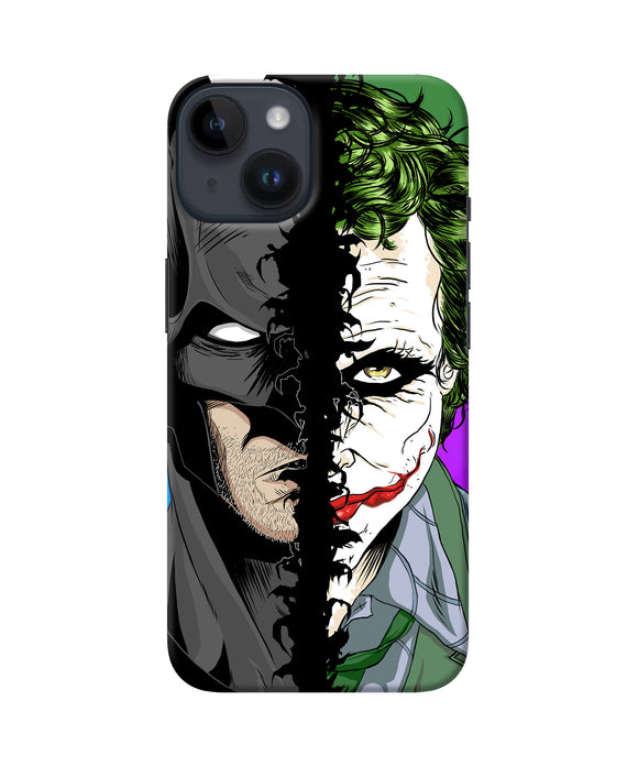 Batman vs joker half face iPhone 14 Back Cover