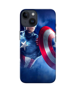 Captain america on sky iPhone 14 Back Cover