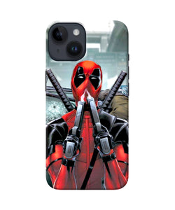 Deadpool with gun iPhone 14 Back Cover