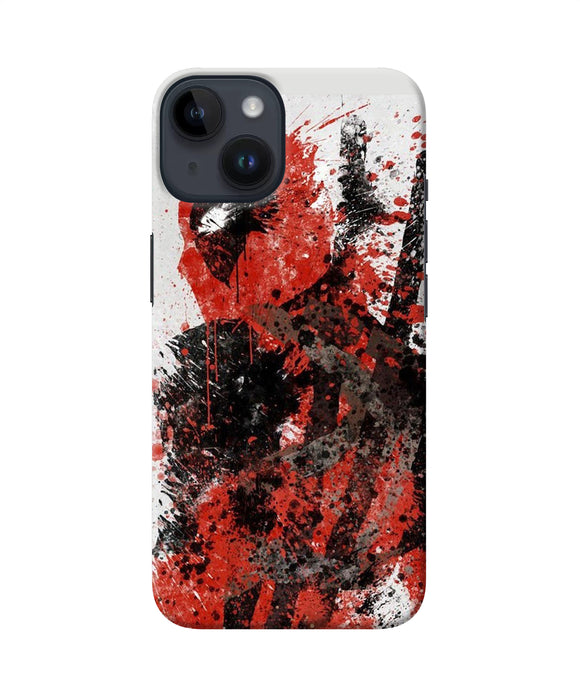 Deadpool rugh sketch iPhone 14 Back Cover