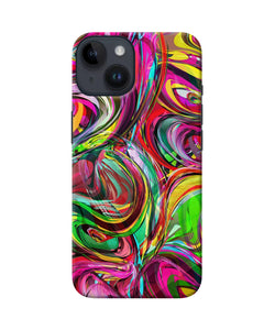 Abstract colorful ink iPhone 14 Back Cover