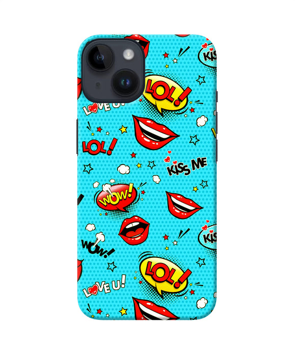 Lol lips print iPhone 14 Back Cover