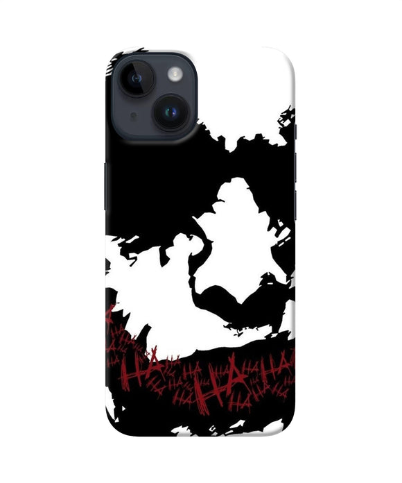 Black and white joker rugh sketch iPhone 14 Back Cover