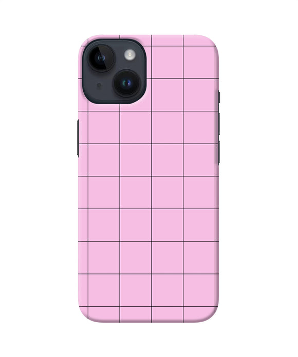 Pink square print iPhone 14 Back Cover