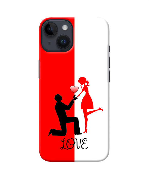 Love propose red and white iPhone 14 Back Cover