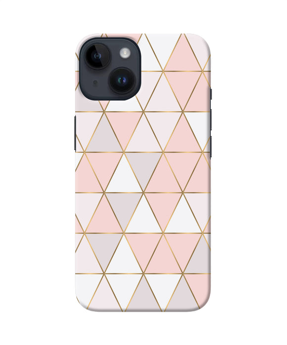 Abstract pink triangle pattern iPhone 14 Back Cover