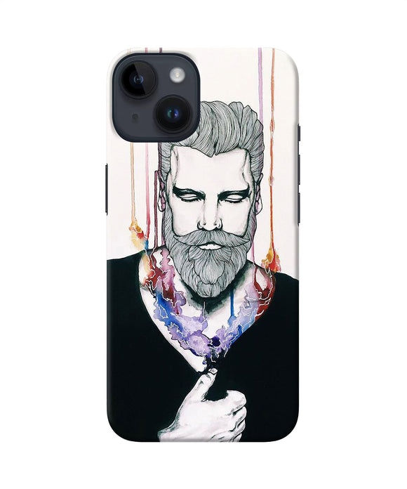 Beard man character iPhone 14 Back Cover