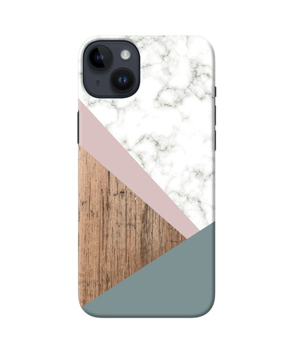 Marble wood Abstract iPhone 14 Plus Back Cover