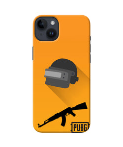 PUBG Helmet and Gun iPhone 14 Plus Real 4D Back Cover