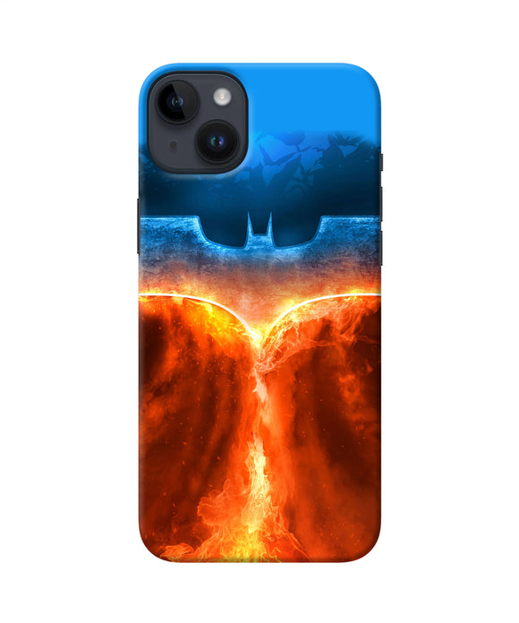Burning batman logo iPhone 14 Plus Back Cover