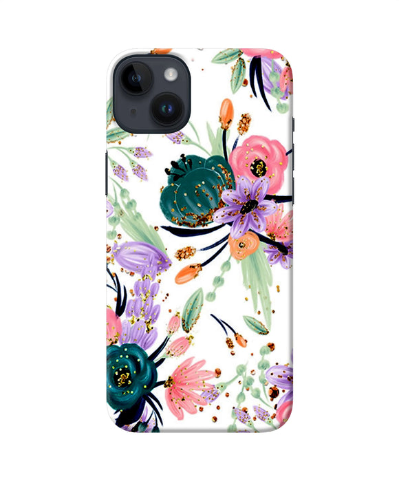 Abstract flowers print iPhone 14 Plus Back Cover