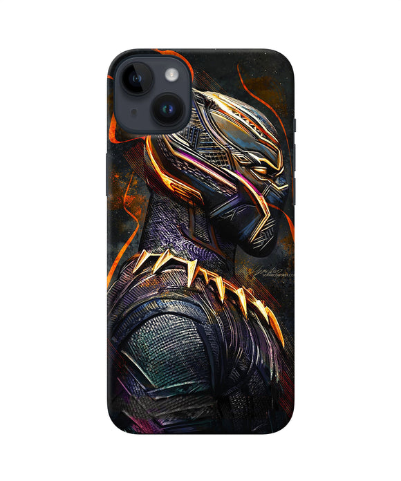 Black panther side face iPhone 14 Plus Back Cover