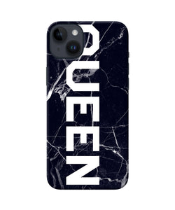 Queen marble text iPhone 14 Plus Back Cover