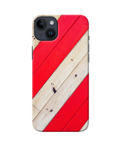 Abstract red brown wooden iPhone 14 Plus Back Cover