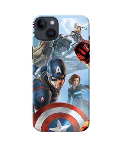 Avengers on the sky iPhone 14 Plus Back Cover