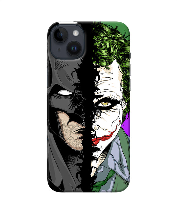 Batman vs joker half face iPhone 14 Plus Back Cover