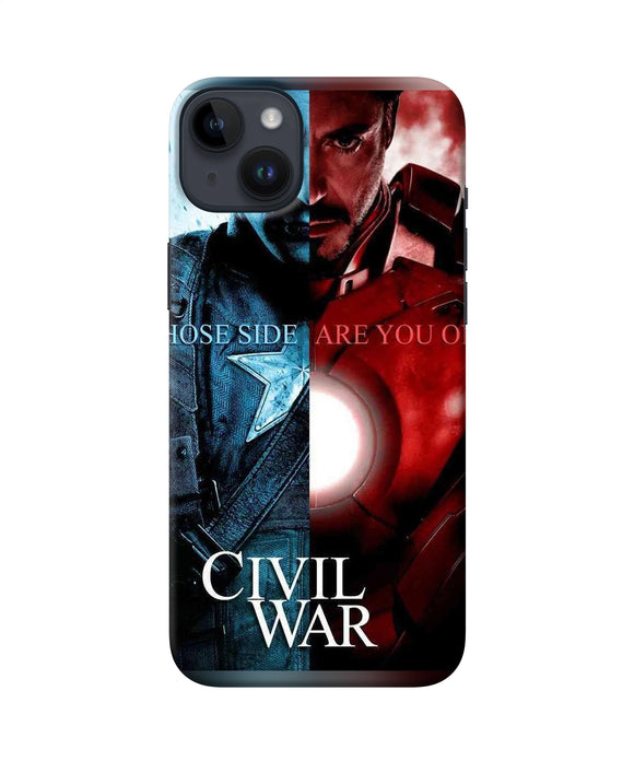 Civil war iPhone 14 Plus Back Cover