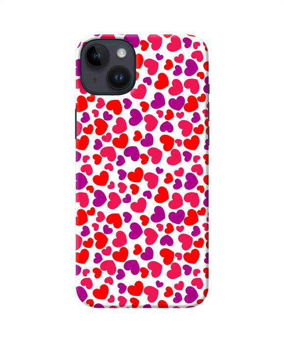 Red heart canvas print iPhone 14 Plus Back Cover