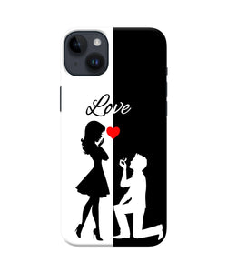 Love propose black and white iPhone 14 Plus Back Cover