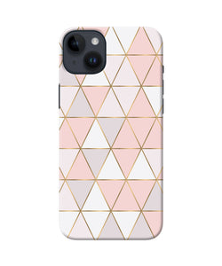 Abstract pink triangle pattern iPhone 14 Plus Back Cover