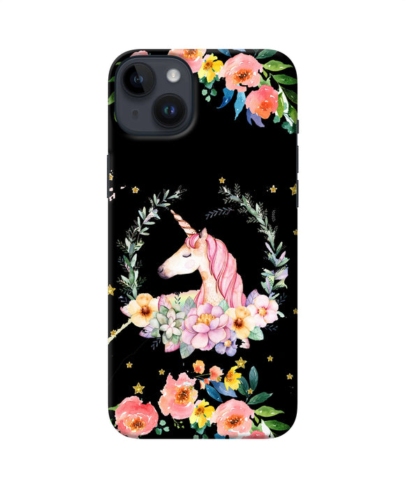 Unicorn flower iPhone 14 Plus Back Cover