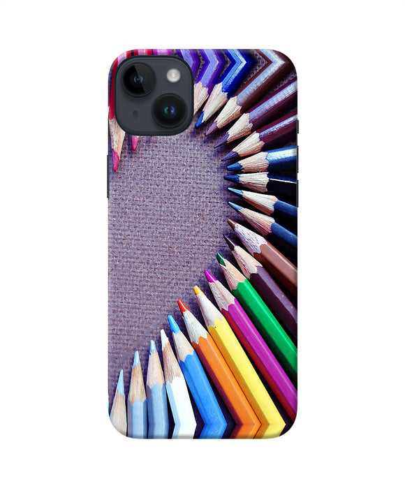 Color pencil half heart iPhone 14 Plus Back Cover