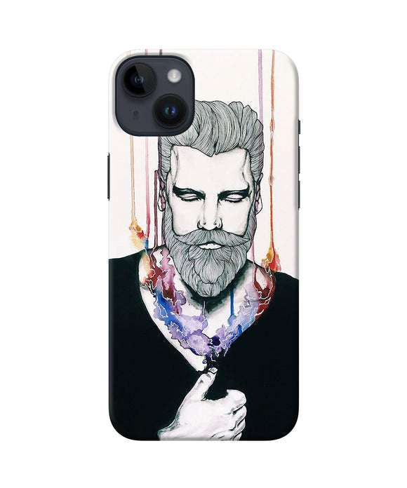 Beard man character iPhone 14 Plus Back Cover