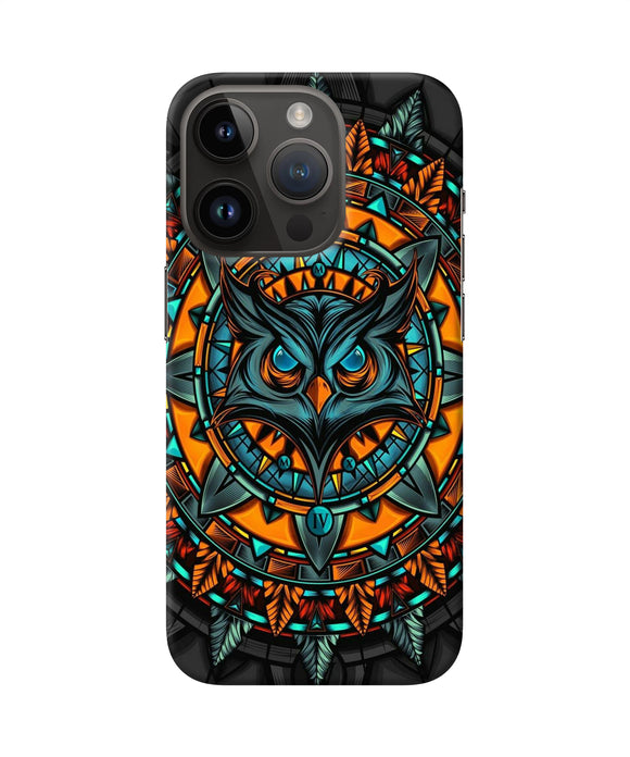 Angry Owl Art iPhone 14 Pro Back Cover