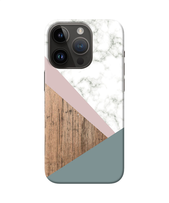 Marble wood Abstract iPhone 14 Pro Back Cover