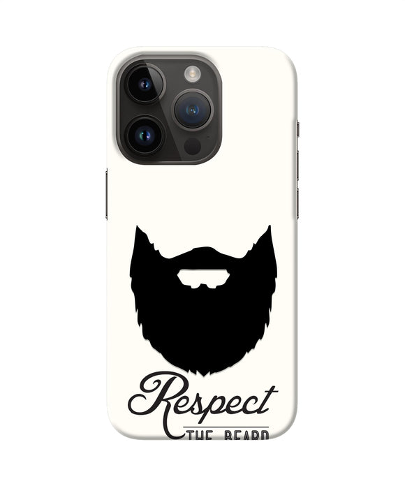 Respect the Beard iPhone 14 Pro Real 4D Back Cover