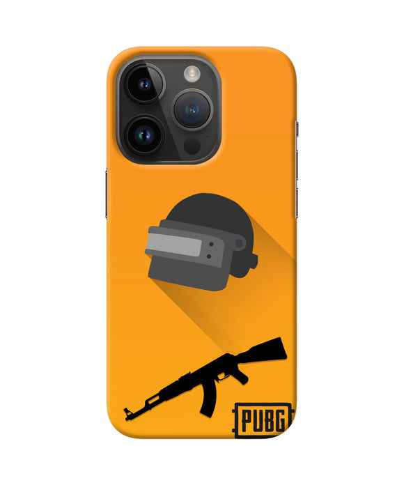 PUBG Helmet and Gun iPhone 14 Pro Real 4D Back Cover