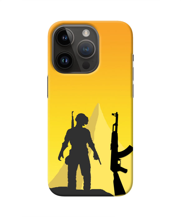 PUBG Silhouette iPhone 14 Pro Real 4D Back Cover