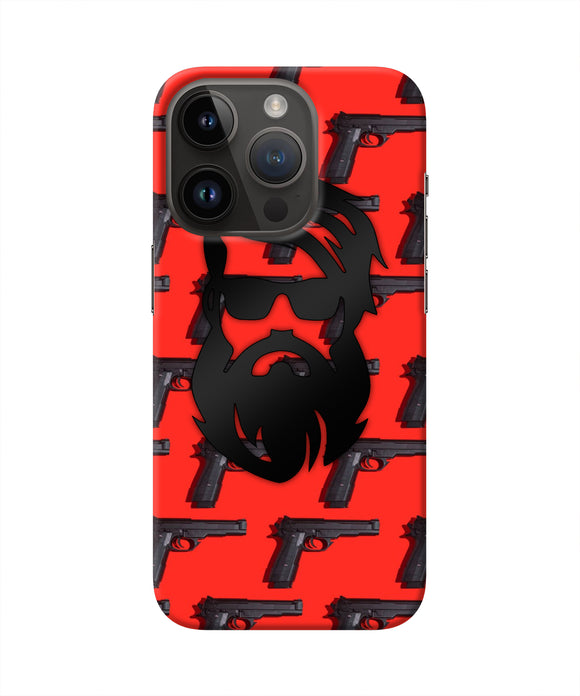 Rocky Bhai Beard Look iPhone 14 Pro Real 4D Back Cover